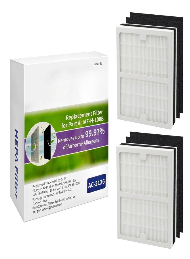 FilledwithLove Replacement Idylis AC-2125 /AC-2126 Filters Compatible With Idylis Air Purifier AC-2125, AC-2126, iap-10-125, iapc-40-140, iap-10-150,Replacement idylis H13 IAF-H-100B Hepa Filter 2 Pack - Image 4